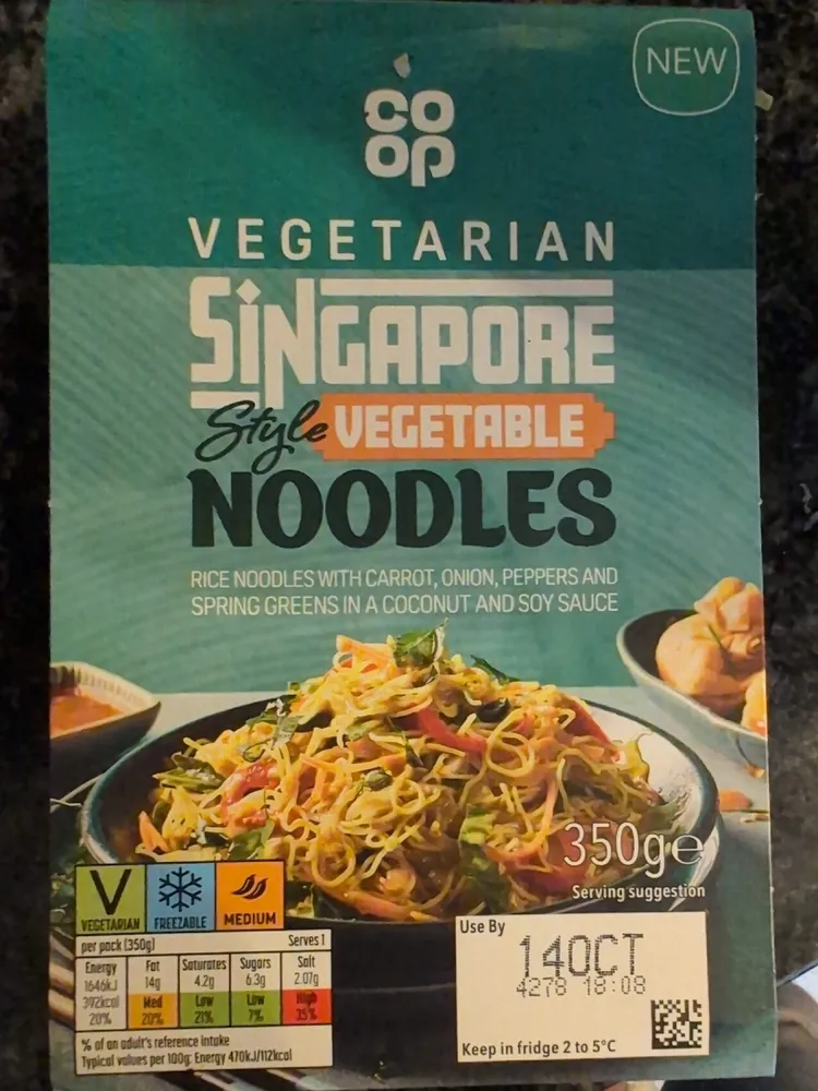 Singapore Style Vegetable Noodles