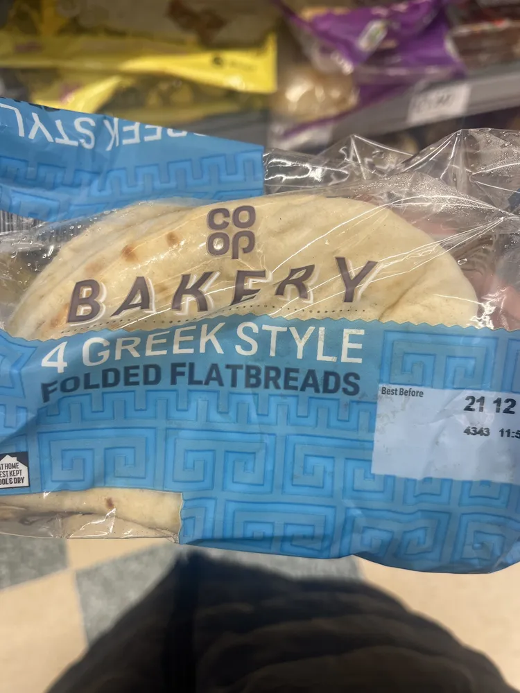 Bakery Greek Style Folded Flatbread