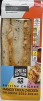 Mango Tikka Chicken On Onion Seed Bread