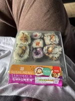 SUSHI MENU TERIYAKI & SWEET CHILLI CHICKEN WITH SOY SAUCE