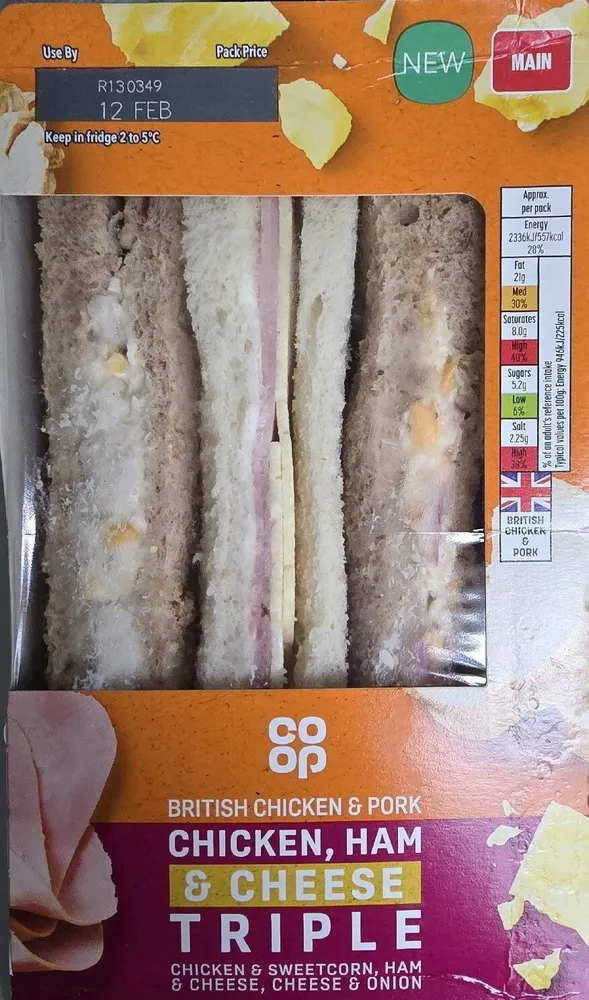 Chicken, Ham and Cheese Triple