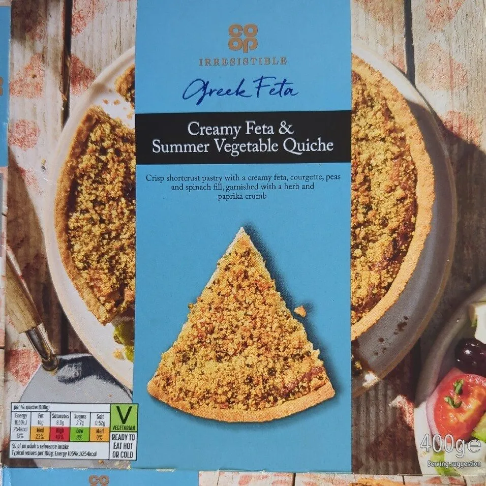 Creamy Feta & Summer Vegetable Quiche