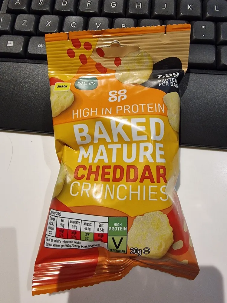 High Protein Baked Mature Cheddar Crunches
