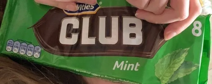 McVitie's Club Mint Flavour Biscuits 8 Pack (176g)