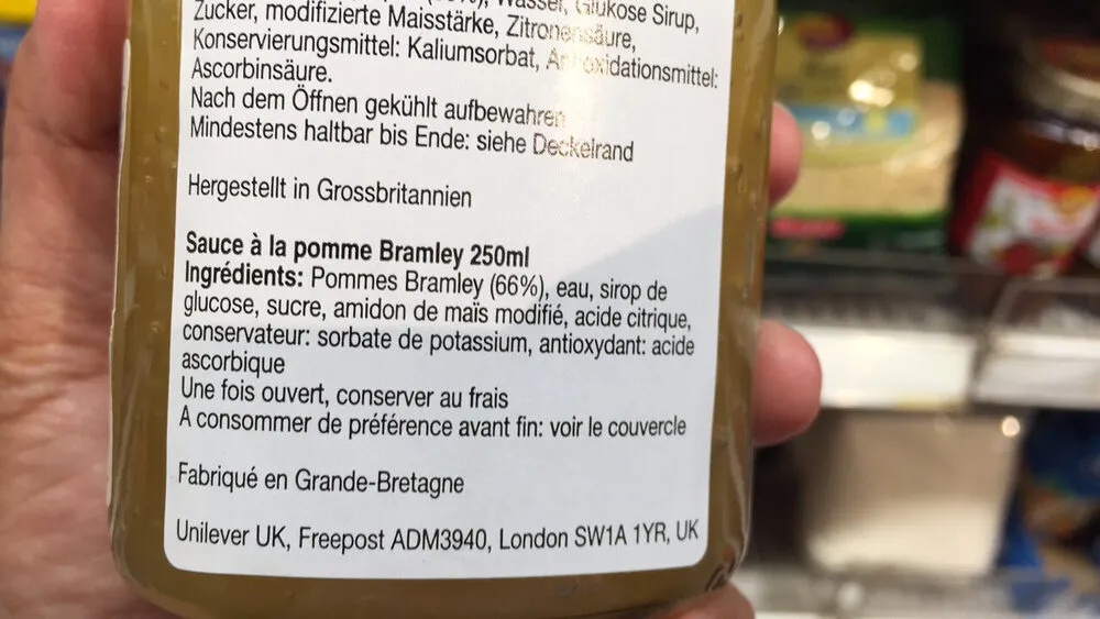 OF NORWICH BRAMLEY APPLE SAUCE