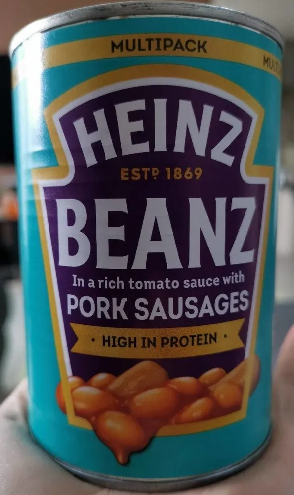 Beans with pork sausages