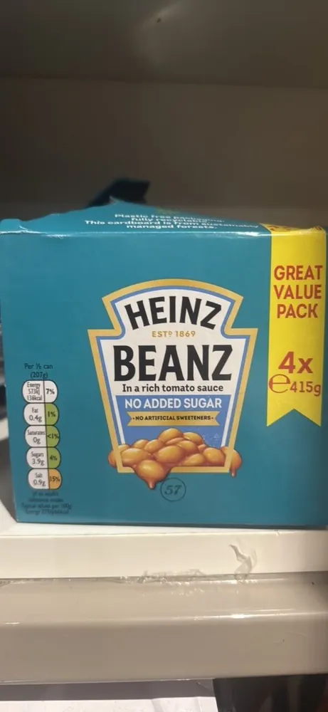 HEINZ BEANZ In a rich tomato sauce