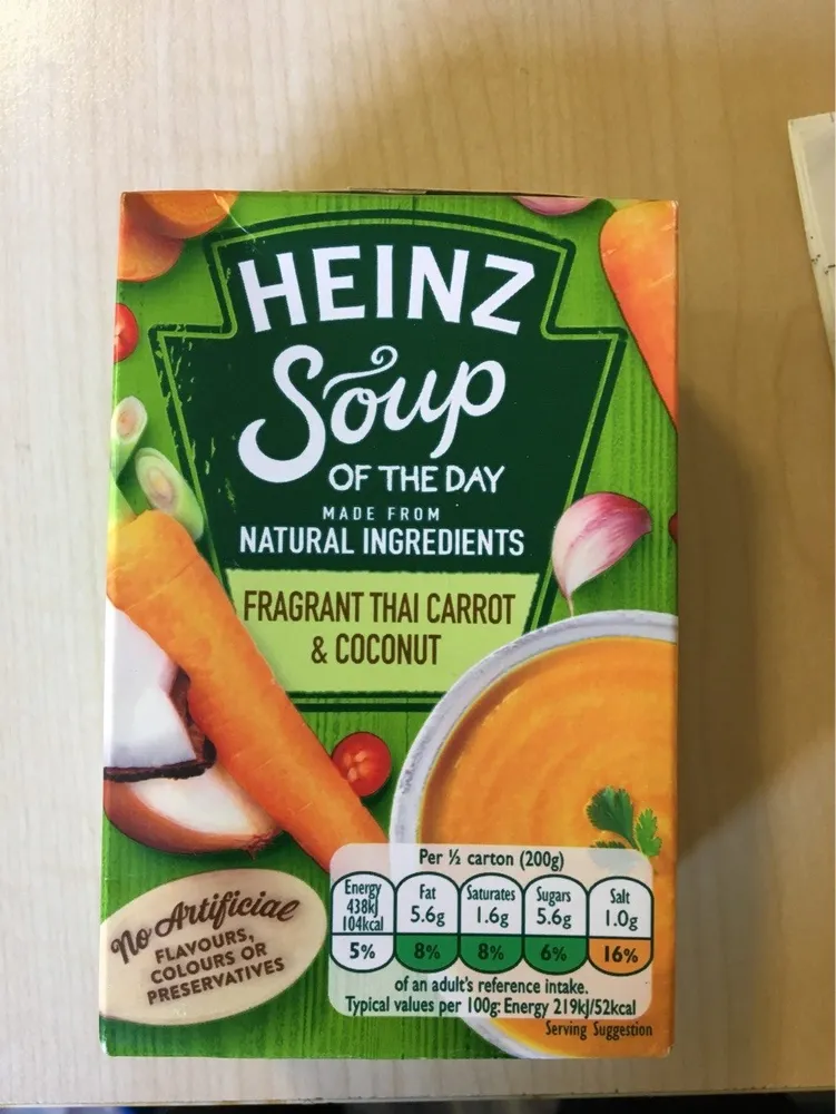 Heinz Soup of the Day Fragrant Thai Carrot & Coconut 400G