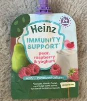 Immunity support pear and rasberry yoghurt