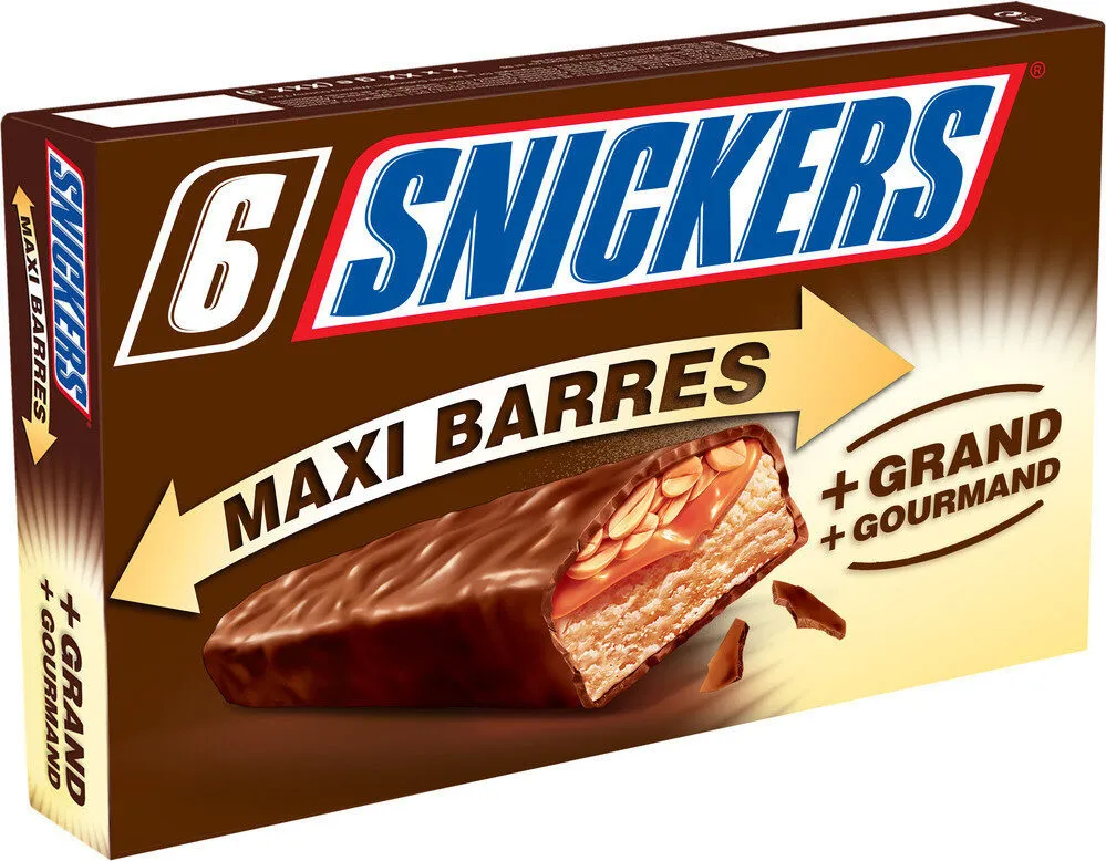 Snickers Maxi Barres glacées x6