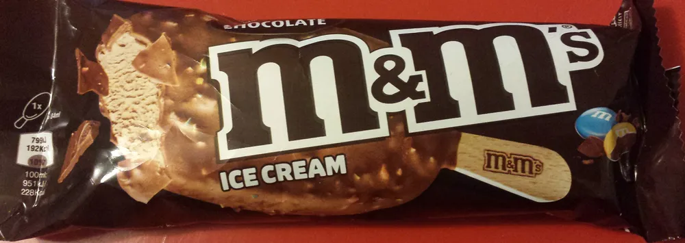M&ms chocolate ice cream