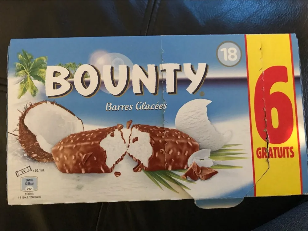 Bounty Barres glacées (6 gratuits)