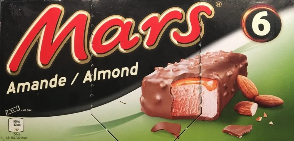 Mars glacé amande