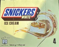SNICKERS ICE CREAM WHITE 654kJ 157kcal 100ml 1466