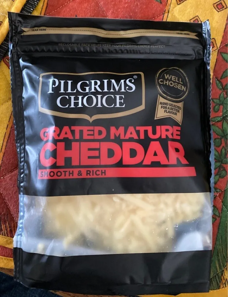 Grated mature cheddar
