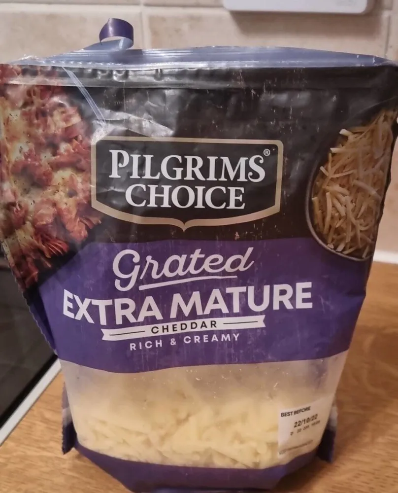 Grated extra mature cheddar cheese