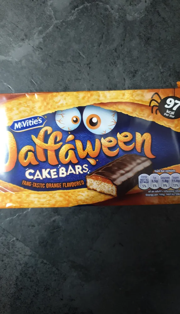Jaffaween cake bars