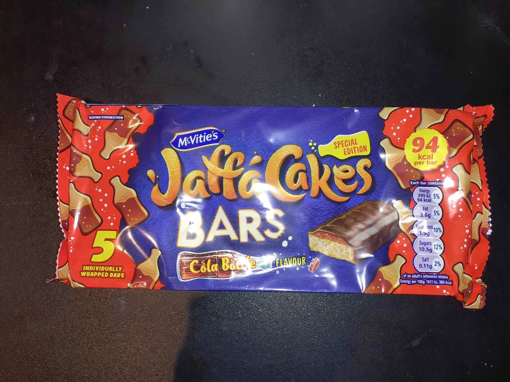 Jaffa Cakes Bars Cola Bottle Flavour