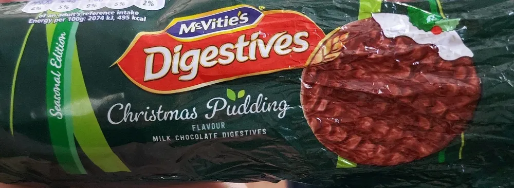 Christmas Pudding Flavour Milk Chocolate Digestives