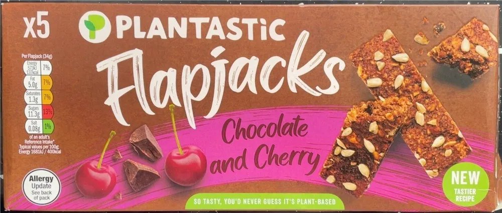 Chocolate and cherry flapjacks