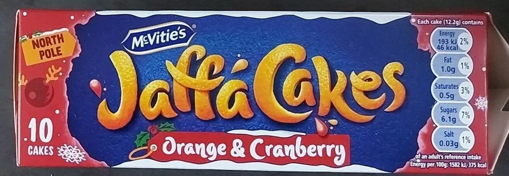 Jaffa Cakes Orange and Cranberry