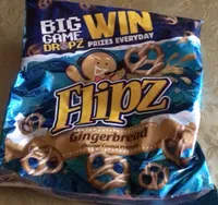 Gingerbread flavour coated pretzels