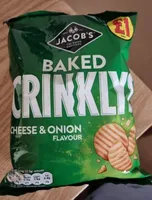 Baked crinkly cheese and onion