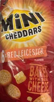 OBS MIN CHEDDARS 6 RED LEICESTER FLAVOUR BAKED WIT