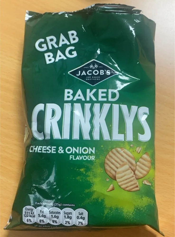 Baked Crinklys Cheese & Onion Flavour