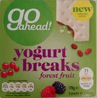 Go Ahead! Forest Fruit Yogurt Breaks 5 Packs of 2 Slices (178g)