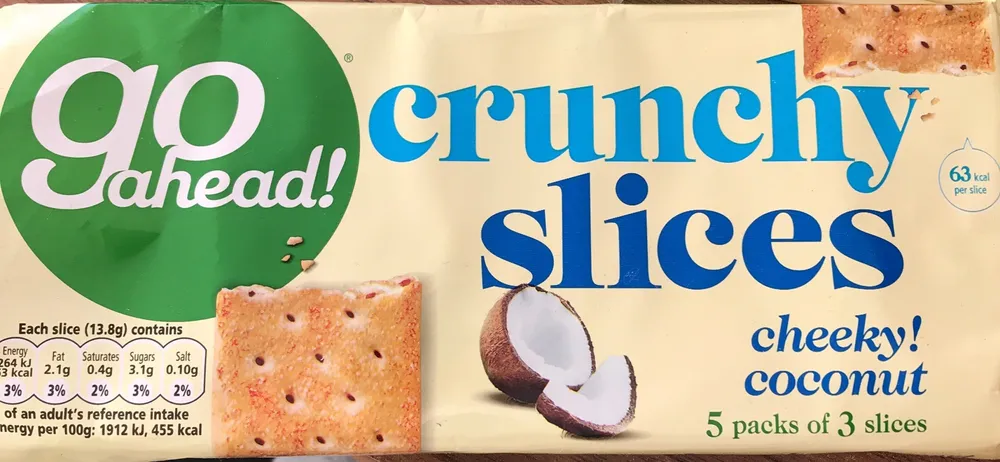 Crunchy slice cheeky! coconut