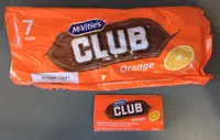 McVitie's Club Orange Bars 7 x (154g)