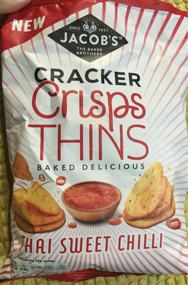 Cracker Crisps Thins - Thai Sweet Chilli