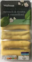 Waitrose Fresh Pasta Cannelloni Spinach & Ricotta