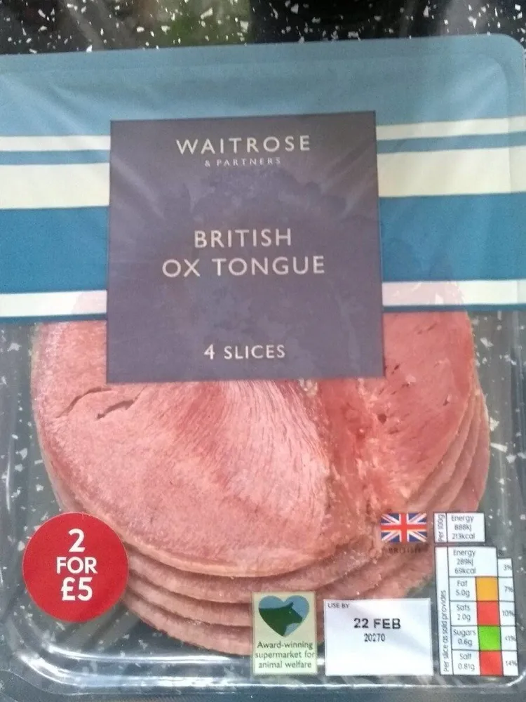 British ox tongue