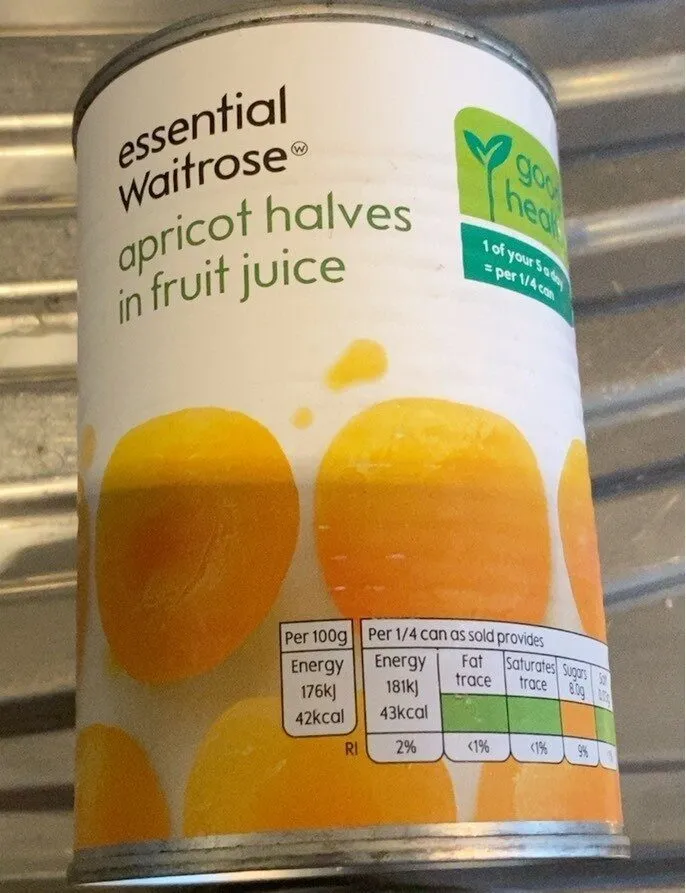 Apricot halves in fruit juice