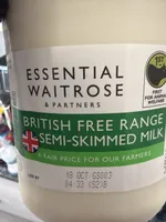 Essential Waitrose Semi-skimmed Milk 1.7% Fat 4 Pints