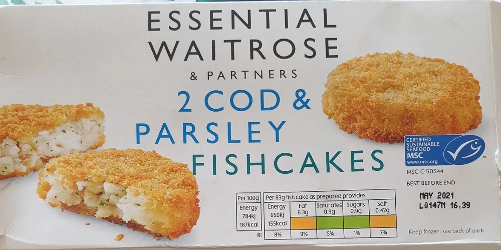 Cod and Parsley fishcakes