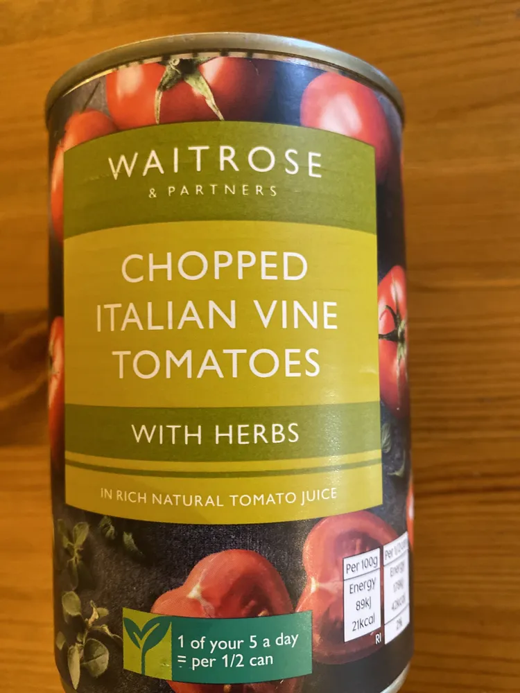 chopped Italian vine tomatoes with herbs