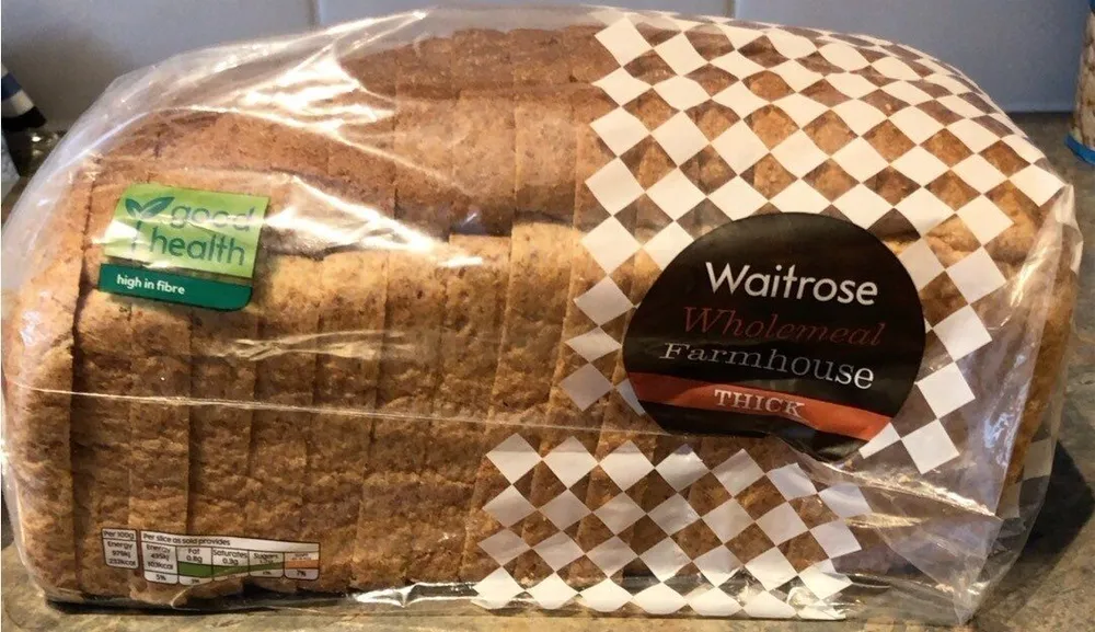 Wholemeal bread thick sliced