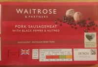 Pork Sausagemeat With Black Pepper & Nutmeg