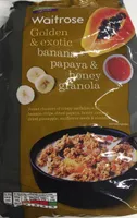 Golden & exotic bananas, papaya & honey granola