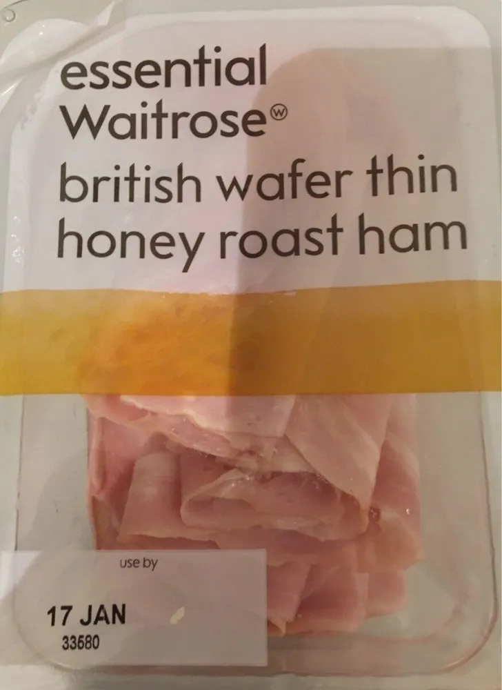Essential waitrose british wafer thin honey roast ham