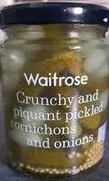 Crunchy and piquant pickled cornichons and onions