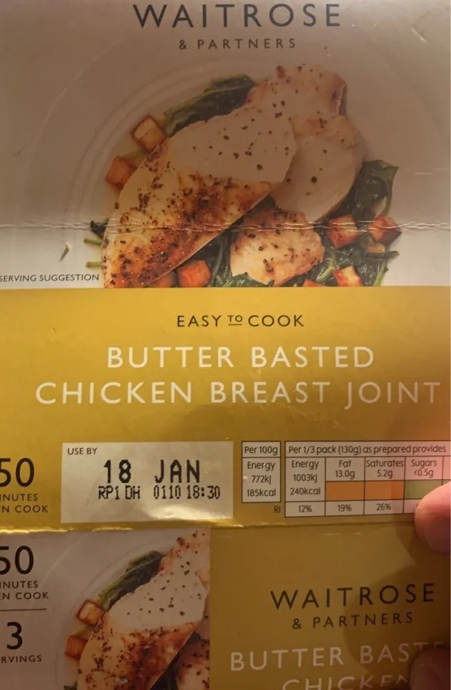 Butter basted chicken breast joint