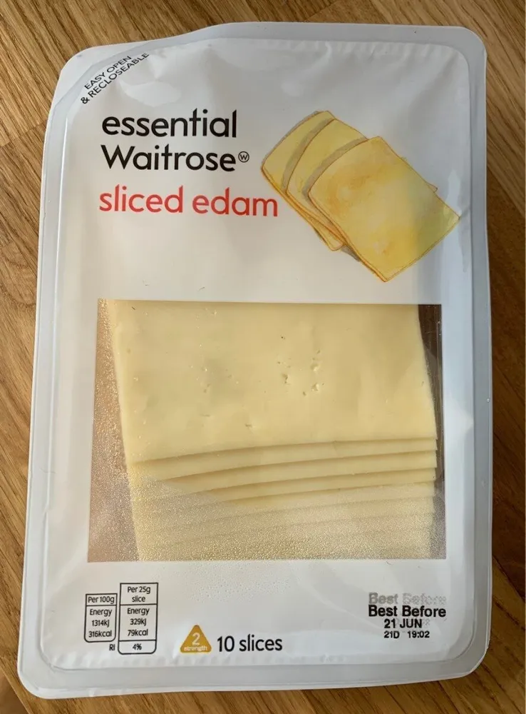 Sliced edam