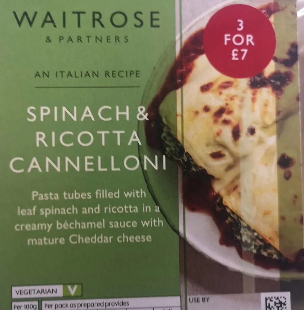 Spinach & Ricotta Cannelloni