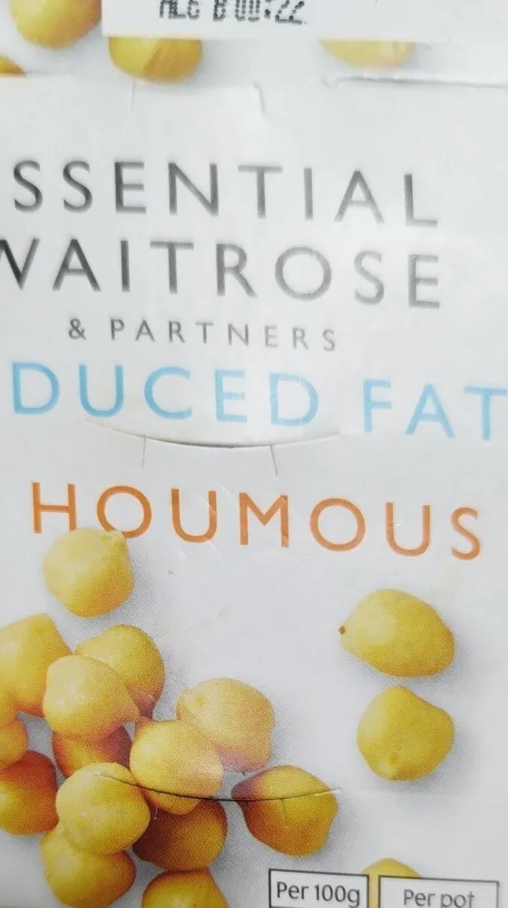 Reduced fat houmous