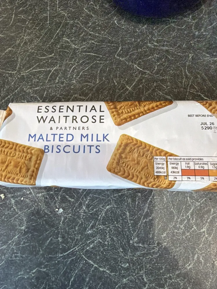 Malted milk biscuits