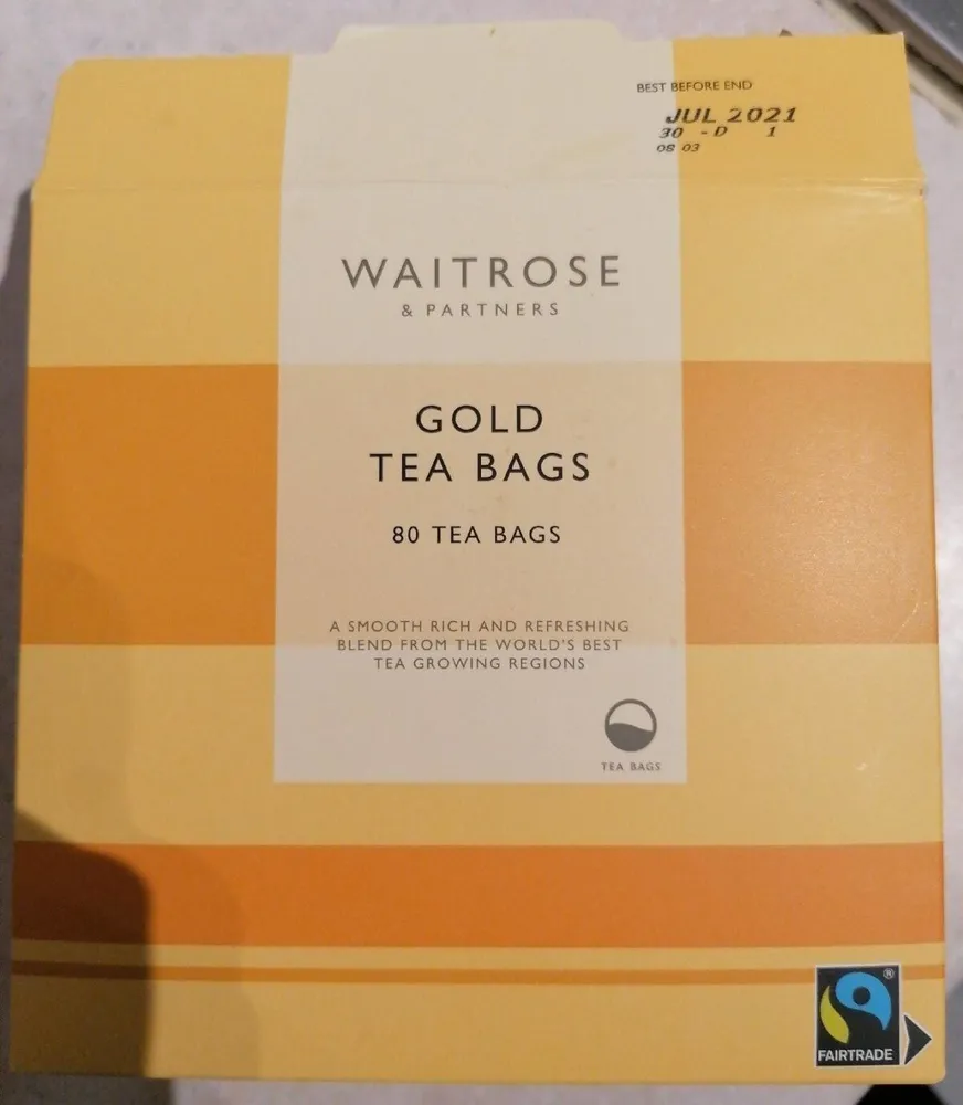 Gold tea bags